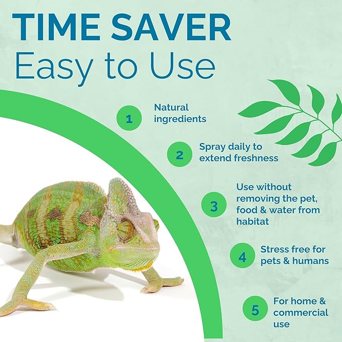 No Scent Reptile - Professional Pet Waste Odor Eliminator and Cleaner - Safe All Natural Probiotic & Enzyme Formula Smell Remover for Tanks Terrariums Enclosures and Substrates (2 oz x 2)