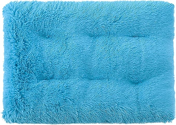 Dog Crate Mat, Dog Bed for Large Dogs, Comfy Fluffy Kennel Pad Anti-Slip for Dog beds & Furniture, Quilted Dog Bed for Pets for Medium/Small Dogs Cats (Color : Blue, Size : 36x25)