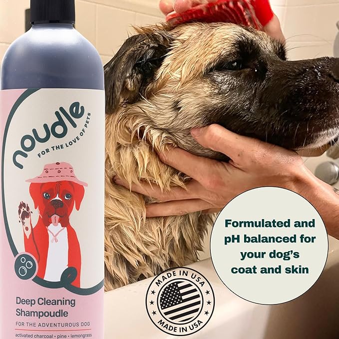 Pets - Calming Shampoudle, 16oz, Moisturizing and Gentle All Natural pet Shampoo with Lavender, Vanilla, Cucumber, Aloe, and Oatmeal