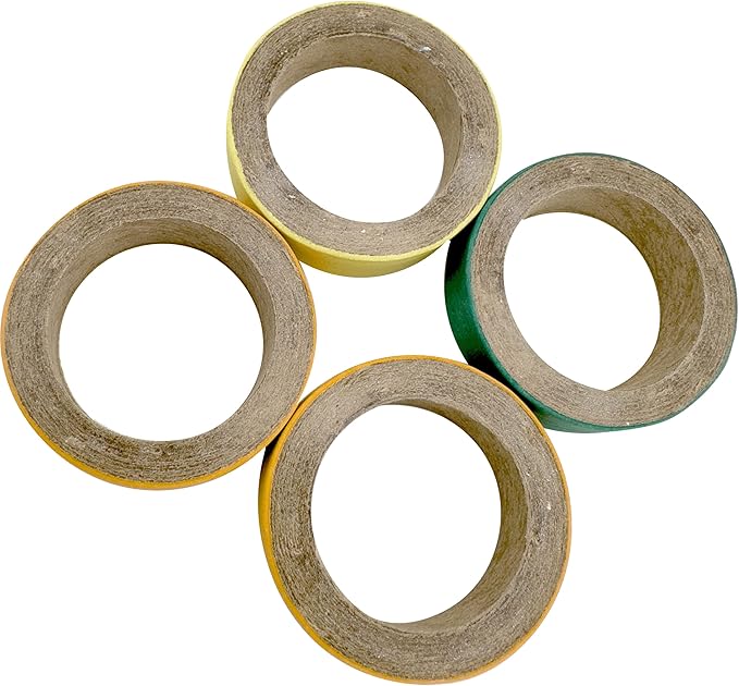 by M&M 8016 Pk12 1.75 Inch Skinny Donuts - Compressed Cardboard Shreddable Classic Bird Foot Toys, Bright Colors, Lots of Layers, Add to Toys, Easy to Play with for Birds