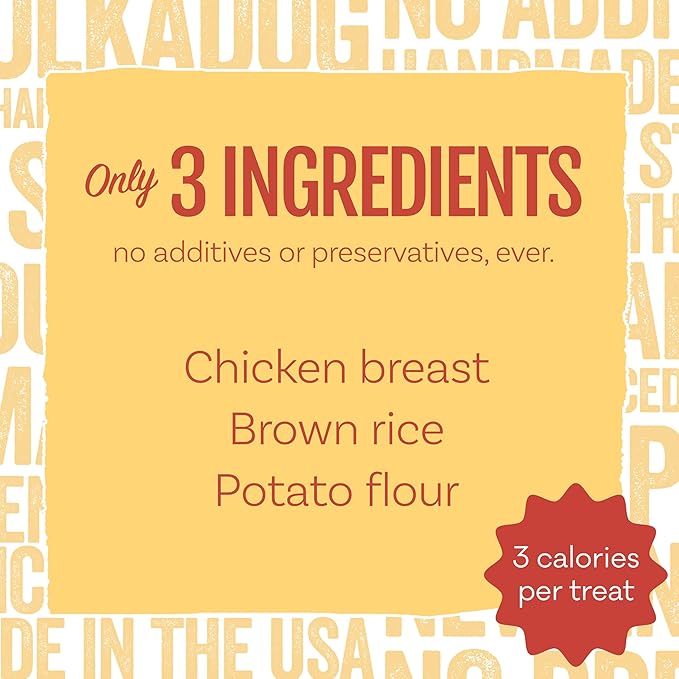 Polkadog Chicken Littles Crunchy Training Bits 3-Pack – All Natural, Limited Ingredient Healthy Training Treats for Dogs. Handcrafted in USA. Great for Dogs with Allergies – 7oz (Pack of 3)