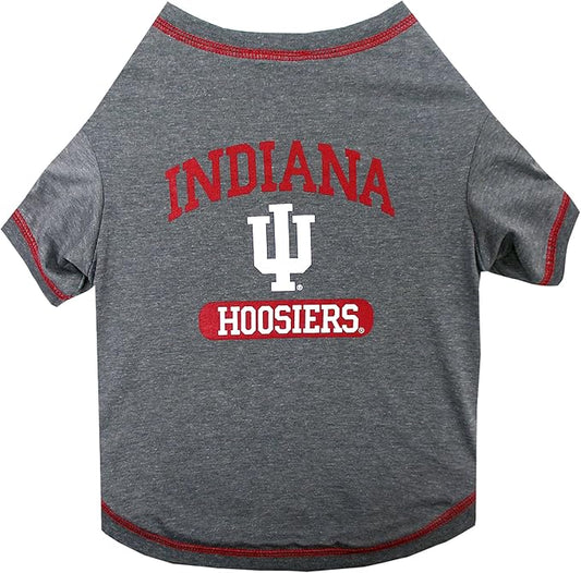 Pets First Collegiate INDIANA HOOSIERS Dog T-Shirt, Large. - Licensed Shirt for Pets Team Colored with Team Logos.- Premium Stretchable Materials for the Comfort of your Dog & Cat.