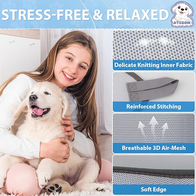 Pet Grooming Hammock Harness for Medium/Large Dogs Nail Trimming, Dog Sling for Cutting Nails, Dog Hanging Holder Hanger with Nail Clippers, Nail File, Scissors