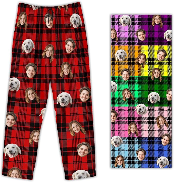 Personalized Pajama Pants For Men Women Custom Pajama Pants With Face Custom Face Pajamas Funny Customized Gifts