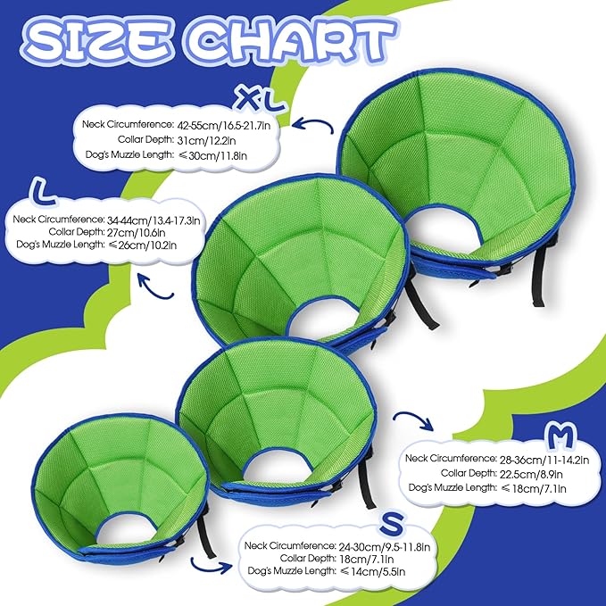 Dog Cone Collar Soft Cone for Medium Dogs After Surgery Adjustable Elizabethan Collar for Dogs to Stop Licking Wounds, Biting Stitches Professional Pet Recovery Cones E-Collar for Dog