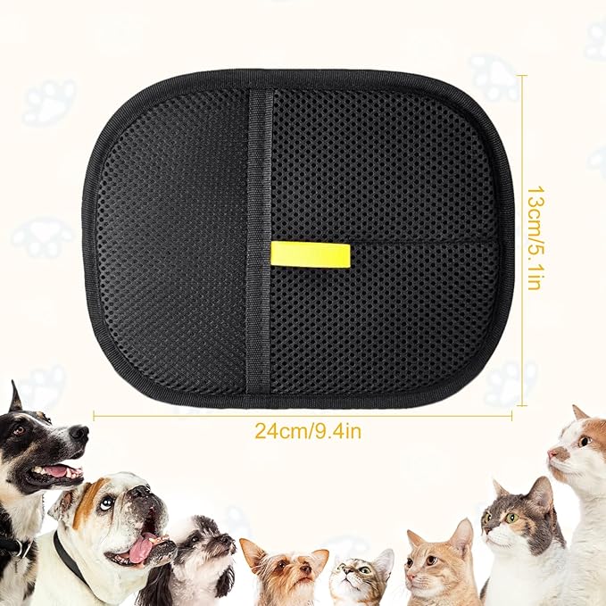 3 PCS Pet Hair Remover Electrostatic Gloves, Pet Hair Removal Gloves, Reusable Cat & Dog Hair Remover for Couch, Furniture, Carpet, Car Seat, Animal Fur Removal Tool, Cat Grooming Gloves