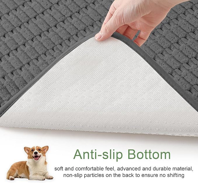 Washable Pee Pads for Dogs, 2 Pack Reusable Puppy Pads Dog Pads, Non-Slip Dog Pee Pads, Leakproof Pet Pee Pads Wee Wee Pads for Dogs. (Dark Grey, 34"x36"(Pack of 2))