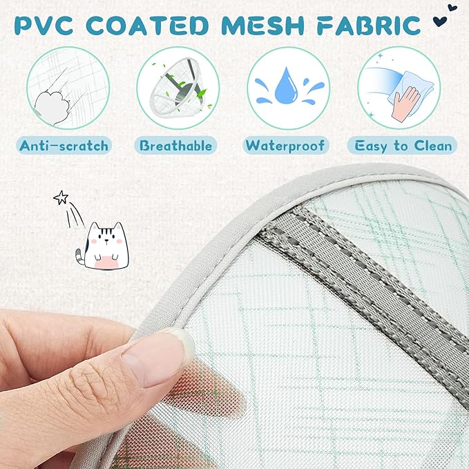 Supet Cat Cone Collar Soft to Stop Licking and Scratching, Breathable Comfortable Mesh Recovery Cone for Cats and Small Dogs After Surgery Neuter, Spay, Lightweight E Cone Collar Alternative (L)