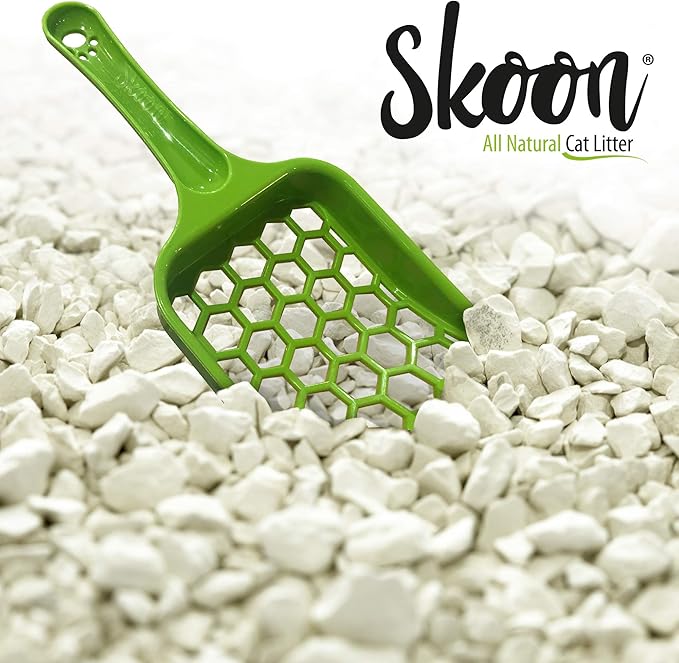Skoon Cat Litter Pooper Skooper (1 Pack) - Wide Opening, Non-Clumping Litter Box Sifter Removes Solids Without Wasting Pebbles