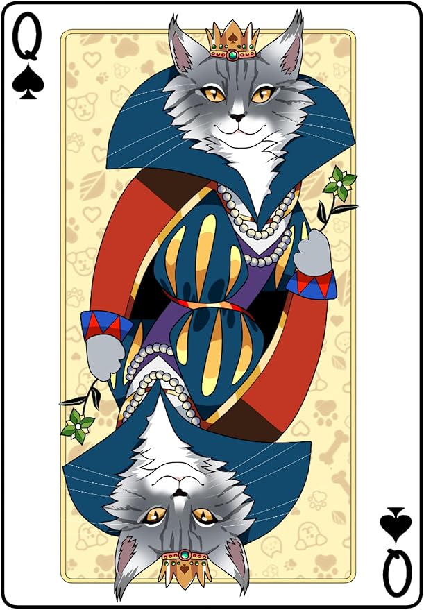 Cat Playing Cards Themed Deck for Adults - Collectible Card Games for Teens, Women and Men - Card Games For Adults on Family Game Night - 54 Cards for Solitaire or Poker - Fun Gifts for Cat Lovers
