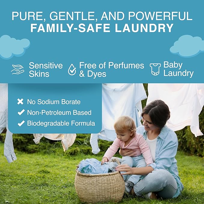 Good Natured Brand | Laundry Bundle | Carpet Freshener Lemon & Eucalyptus 31oz | Pet-Friendly Carpet Deodorizer | Laundry Powder Unscented 47oz | Hypoallergenic Laundry Powder 94 Loads