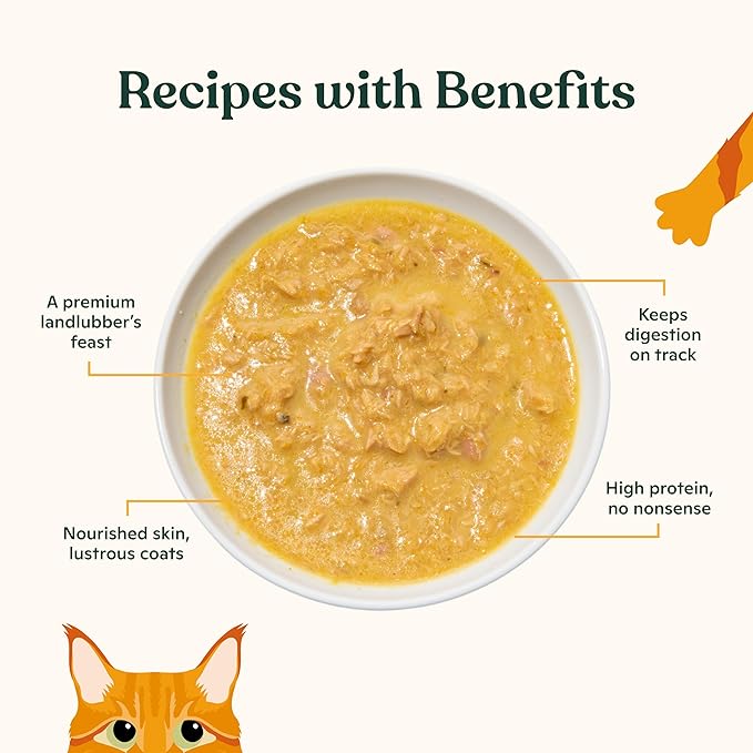 Made by Nacho Flaked Filets Recipe in Bone Broth, Grain-Free Chef's Selects Wet Food for Cats Balanced Diet in Naturally Hydrating Pumpkin-Infused Broth (3.0 oz (Pack of 12), Chicken & Beef)