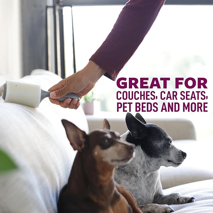Scotch-Brite Pet Hair Pickup Extra Sticky Lint Roller, Designed for Removing Fur + Fluff on Couches, Clothes, Dog and Cat Beds, & More, 6 Pack, 420 Easy-Tear Adhesive Sheets Total