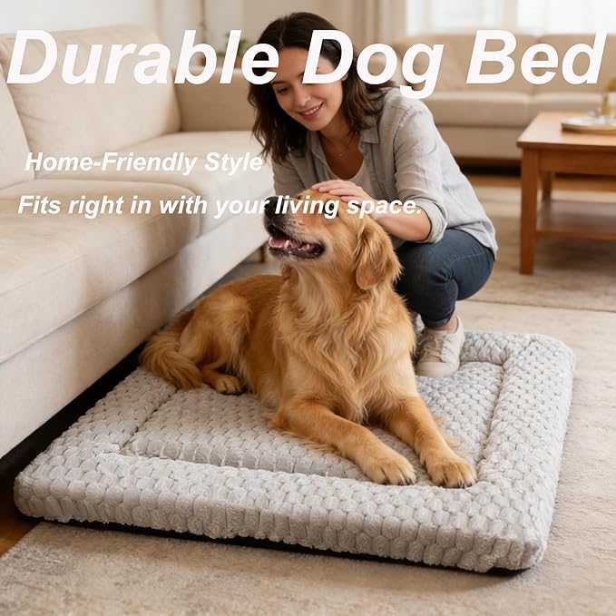 Dog Bed Mat - Reversible Dog Crate Bed Mats, Soft & Breathable Kennel Pad, Durable Crate Bed for Small Medium Large Dogs & Cats