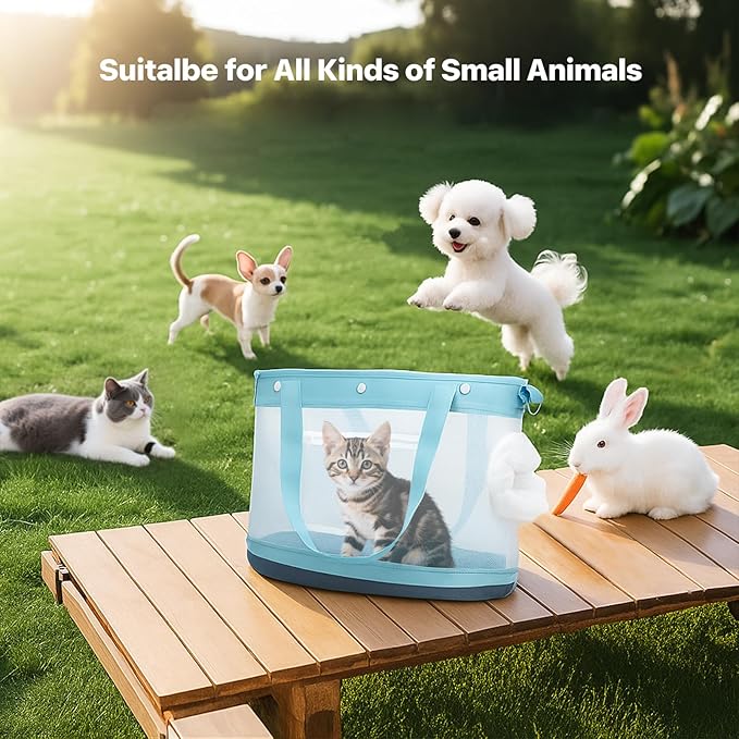 Dog Purse Carrier for Small Dogs Cat Kitty Puppy Rabbit Bunny Dog Cat Bag Carrier for Animals up to 22lbs Soft Sided, Collapsible Pet Carrier Sling for Outing Travel Vet-Dark Blue