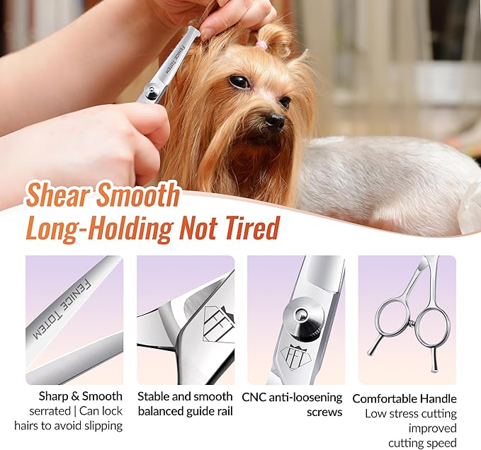 Dog Grooming Scissors: 4.75" Pet Straight Shears Made Of Advanced Stainless Steel Alloy for Trimming Dogs Cats and Other Pets Face and Paws