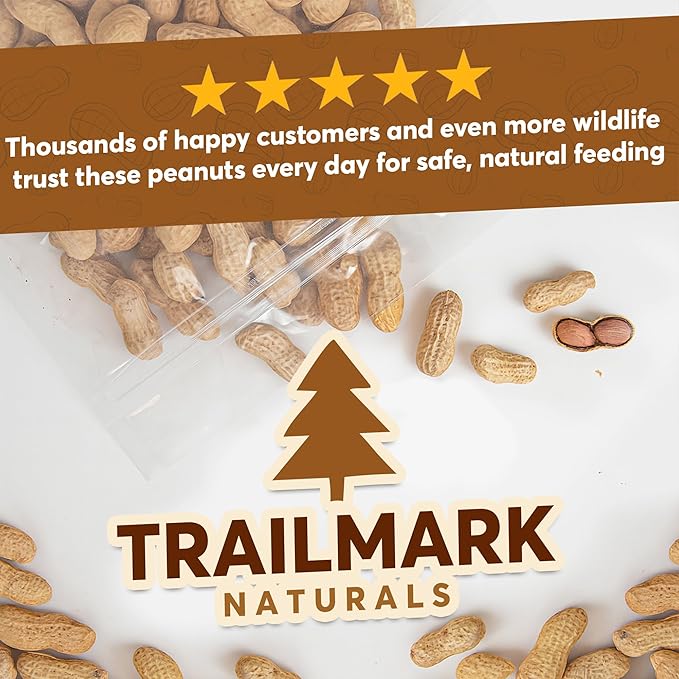 3 LB - Raw Peanuts For Squirrels, Raw In Shell Peanuts For Birds and Wildlife- Squirrel Food, Wild Bird Seed - Grown in The USA