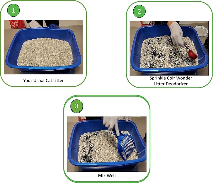 Cat Litter Deodorizer – 2.2 Lb Activated Charcoal Carbon – Odor Eliminator for Litter Box, Chicken Coop, Small Animal Enclosures – Extends Litter Life – Natural Pet Odor Control Granules