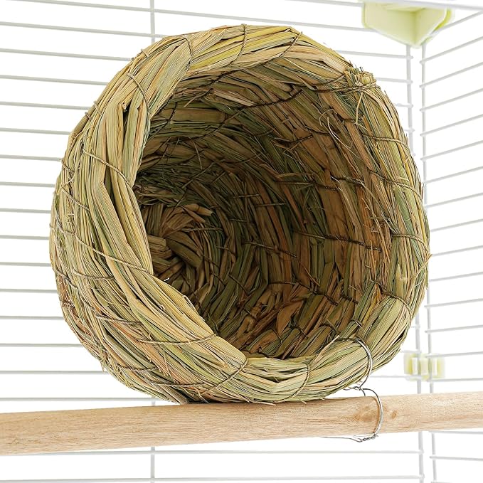 30" Roof Top Bird Cage, 2 Tier Medium Metal Parrot Cage with Accessories Include Cross Bar Climbing Ladder Dual Door Parakeet Cage for Various Bird Species (30.3" H)