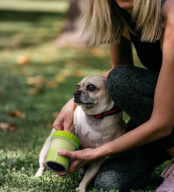 Dexas Green Small Dog Paw Cleaner for Dogs - Premium Quality Pet Supplies and Dog Accessories - Cleans Mud and Dirt - Easy to Use and Clean - Patented Product - BPA Free
