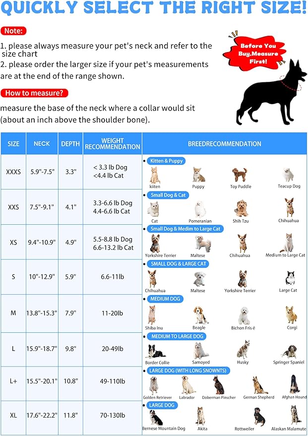 Inspack Soft Dog Cone Collar Alternative, E Cones for Medium Small Dogs/Cat to Stop Licking After Surgery, Neuter Recovery Ecollars of Shame Alternatives, Comfortable Paws Comfy Elizabethan Collars
