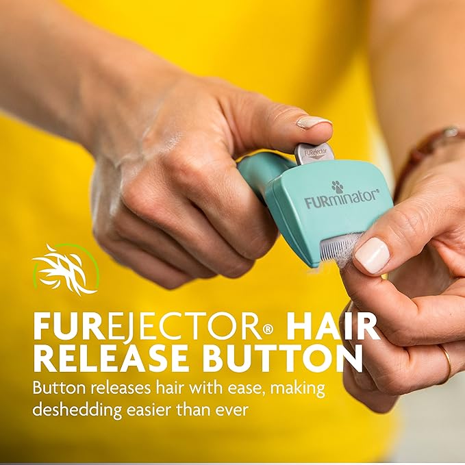 FURminator® deShedding Tool For Small Cats, Short Hair, Removes Loose Hair From Shedding
