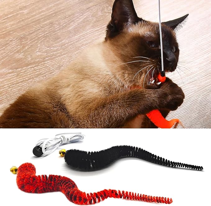 Cat Toys for Indoor Cats,Interactive Door Hanging Cat Toys Attached with Catnip/Feathers/Birds/Worm Toys for Cats/Kitten Toys(3 Pack)