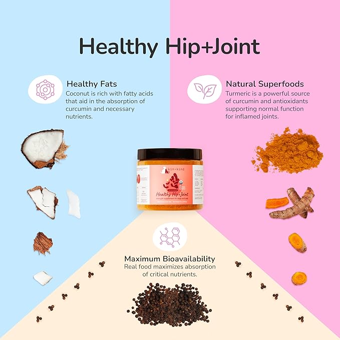 kin+kind Superfood Supplement Set for Dogs & Cats - Boost Immunity, Promotes Healthy Skin & Coat, Hip & Joint, Healthy Digestion - Made in USA - Superset (4 x 8 oz)