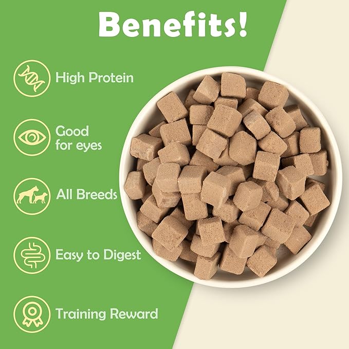 MON2SUN Freeze Dried Chicken Liver Cat and Dog Treats, Single Ingredient Natural and Healthy Dog Snacks, High Protein Training Treats & Food Topper, 6oz