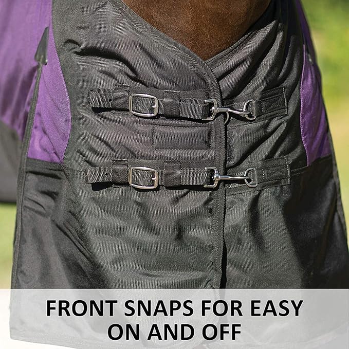 STORM SHIELD Contour Collar Extreme II Horse Turnout Blanket | Contour Collar | 1680D Durable Outer Fabric | Seam Sealed | Weather Protection | Winter Horse Blanket with Multiple Warmth Levels