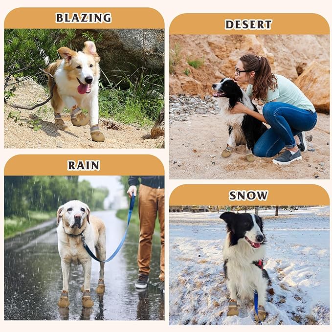 Dog Shoes for Large Medium Small Dog, Mesh Breathable Dog Shoes for Hot Pavement, Anti-Slip Dogs Boots Paw Protectors with Reflective for Outdoor Walking Indoor Hardfloors (Size 8)