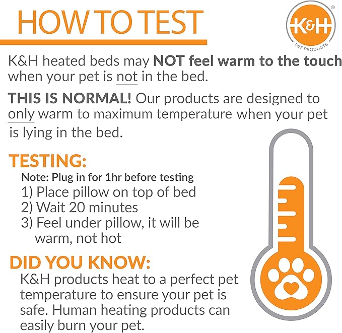 K&H Pet Products Pet Bed Warmer, Turn Any Pet Bed Into a Heated Cat or Dog Bed, Waterproof Indoor Heated Warming Pad Insert, Automatic Temperature, Safety Listed - Small 9 X 8.5in Tan
