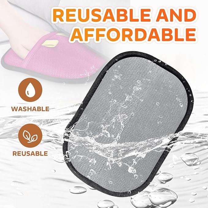 Reusable Pet Hair Remover Gloves – Electrostatic Lint & Fur Removal, Machine Washable Cleaning Gloves for Furniture, Clothes & Car (Pink)