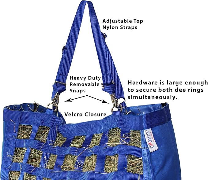 Derby Originals Front Web Slow Feeder Horse Hay Bag Super Tough Bottom with 6 Month Warranty