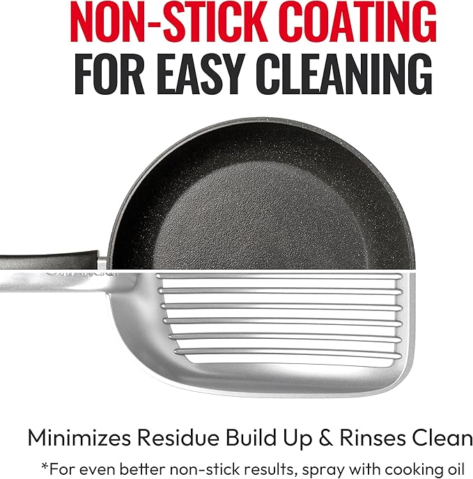 iPrimio Cat Litter Scooper Deep Shovel with Holder - (Silver XL) - Non-Stick Pooper Scooper Shovel Kitty Litter Sifter - Patented Solid Aluminum Poop Scoopers with Long Handle, Easy Grip, Pet Supplies