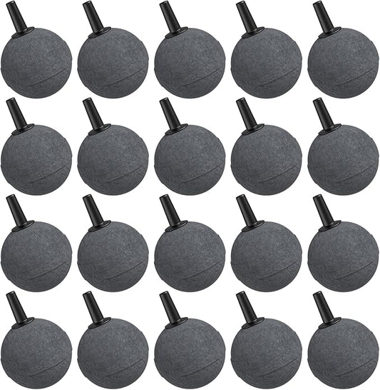 20 Pack 1.18 Inch Aquarium Air Stones, Long Lasting Aerator Oxygen Diffuser Aquarium Bubble Stone, Air Pump Accessories for Aquariums, Fish Tanks, Hydroponics, Ponds