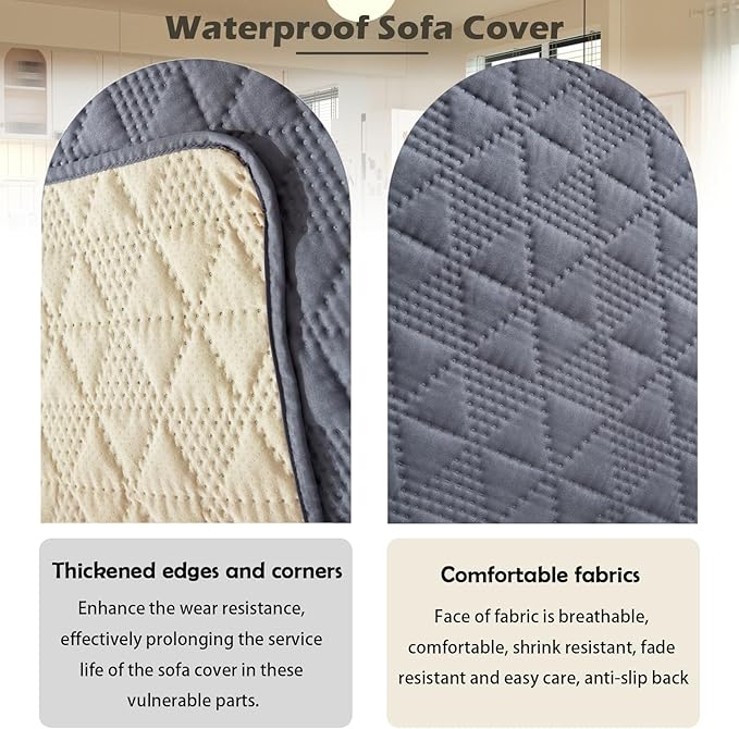 Waterproof Dog Bed Cover Pet Blanket, Soft Pet Couch Covers for Sofa Washable, Bed Couch Sofa Furniture Protector for Puppy Cat Kids (Grey,75 * 180 CM)