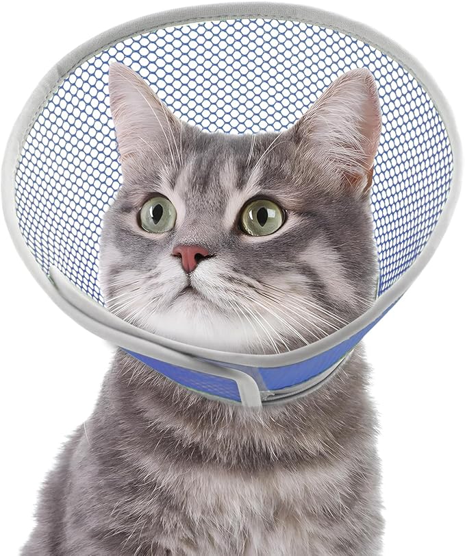 Cat Cone Collar Soft to Stop Licking After Surgery, Waterproof Lightweight Recovery Collar for Cats and Small Dogs, Elizabeth Plastic Cone Alternative, Neck Pillow to Prevent Scratches