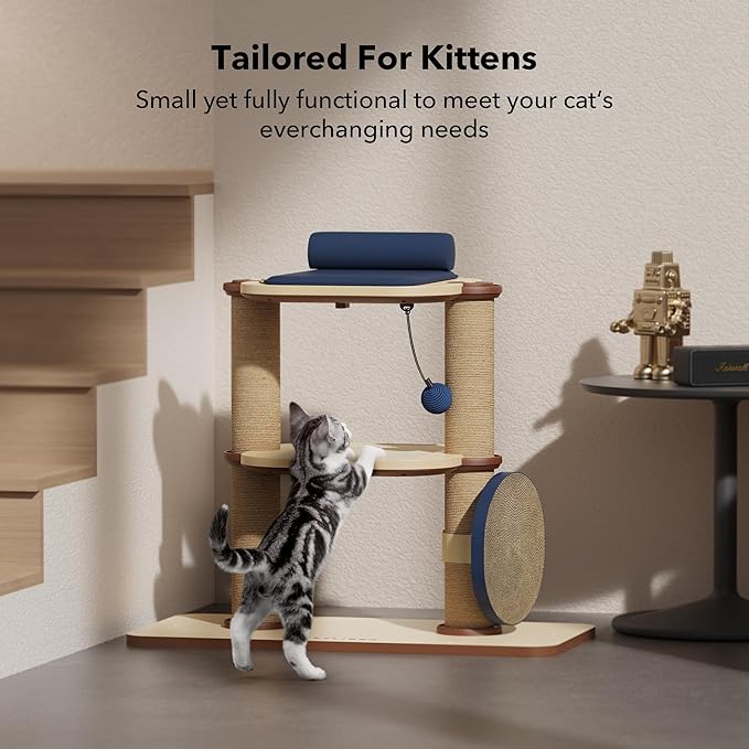 PETLIBRO Infinity Cat Tree Tower for Indoor Cats, Modular Design with Cat Bed, Toy, Felt Pads, Sisal Scratching Posts, 2-Second Setup, Sturdy Multi-Level Activity Center Cat Condo for Any Room
