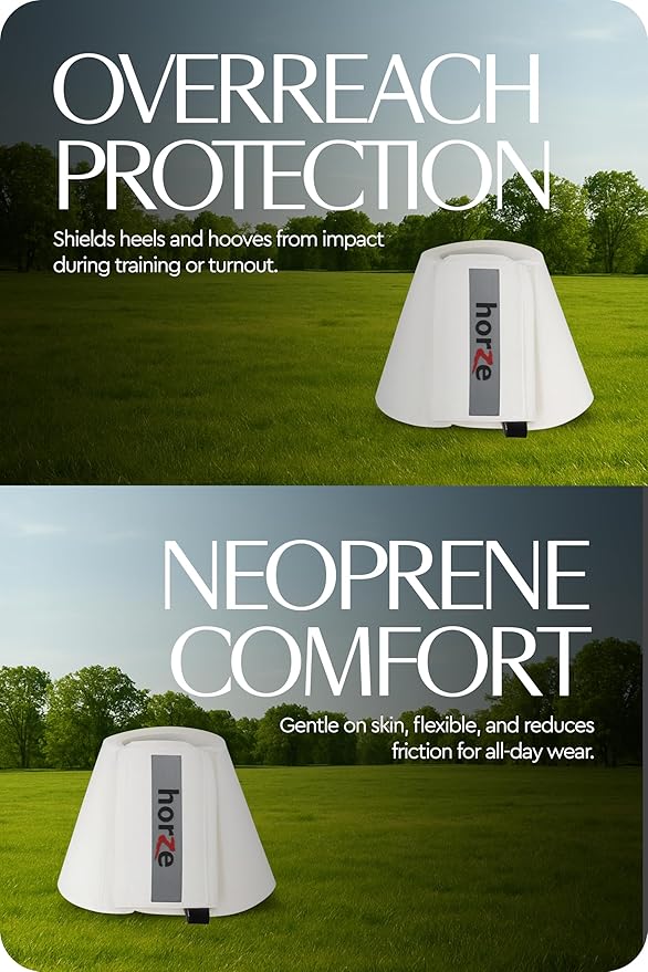 HORZE Pro Overreach Bell Boots for Horses | Neoprene Pair