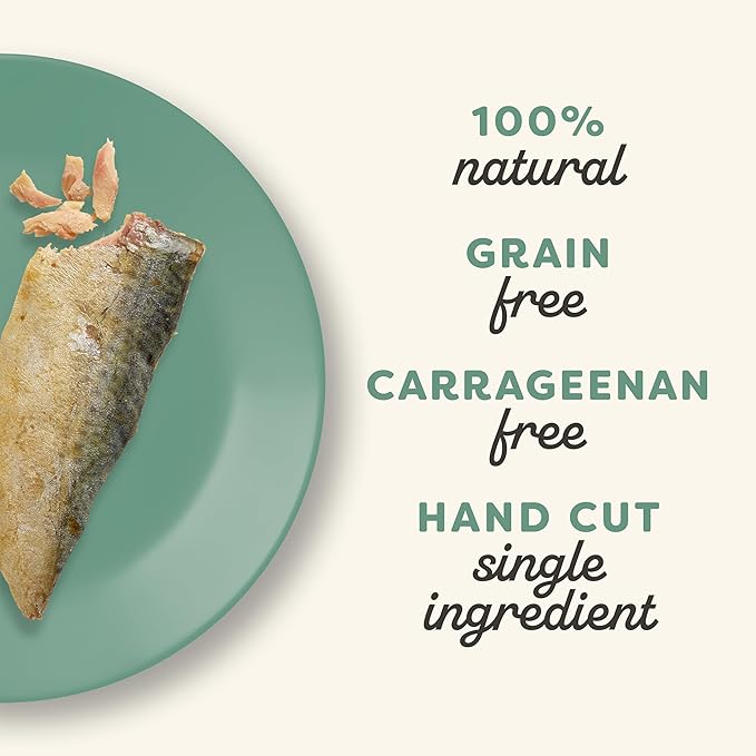 Applaws Natural Cat Treats, Grain-Free, High-Protein Whole Mackerel Loins, Single-Ingredient Healthy Snack for Cats (12 x 1.06 oz Loins)