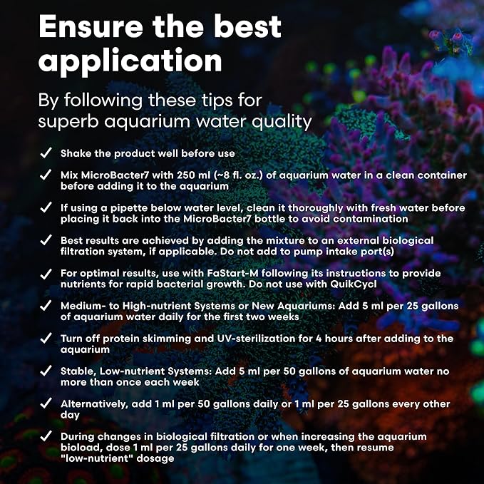 Brightwell Aquatics MicroBacter7 Complete Bioculture for Fish Tank or Aquarium - Populates Biological Filter Media for Saltwater and Freshwater Fish - Aquarium Water Treatments, 4.2 fl oz