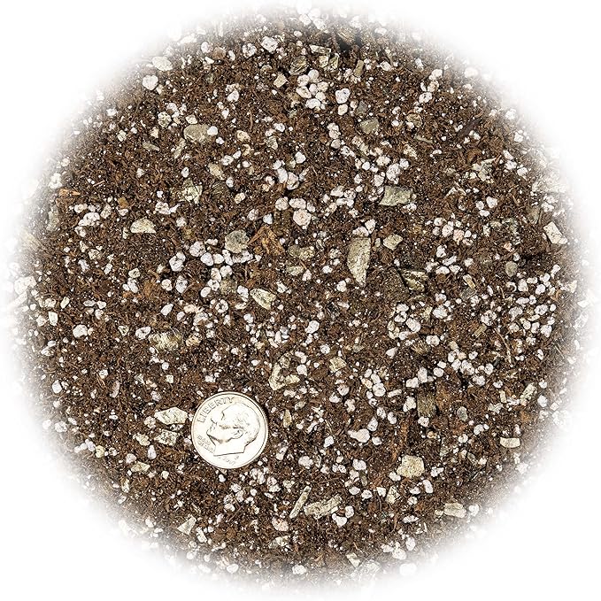 Premium African Violets and Gesneriad Premium Soil Mix by Gardenera - Horticultural Perlite (25%) + Vermiculite (25%) + Sphagnum Peat Moss (50%) - Made in USA - (1 Quart Bag)