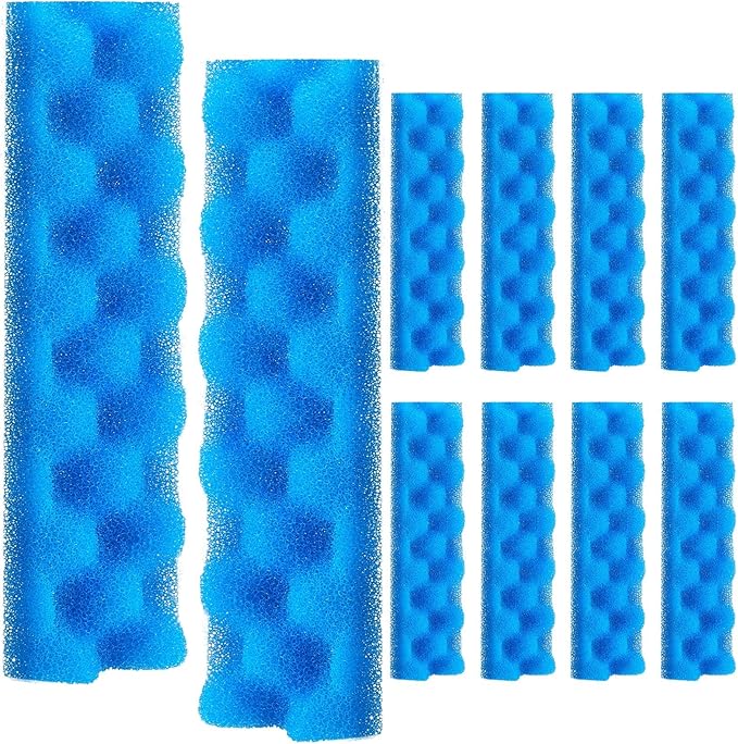 Maxcheck 10 Pack Compatible with 406/407 Blue Bio Sponge Value, Replacement Filter Media Sponge Pads for Aquarium