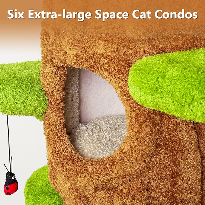 Luxury Cat Tree Tower for Indoor Cats,88.6" Tall Cat Tree,Multi-Level Furniture Activity Center with Scratching Posts Stand House Condo Funny Toys Kittens Pet Play House